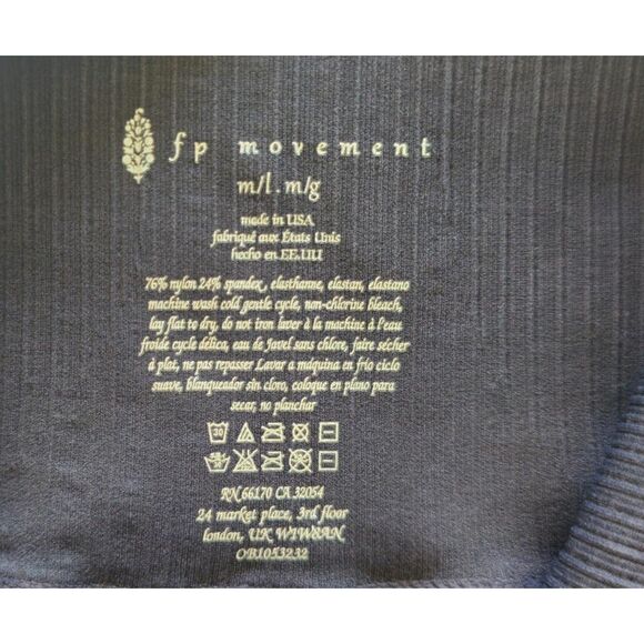 Free People High-Rise 7/8 Length Good Karma Leggings Navy Size M/L - Picture 5 of 6